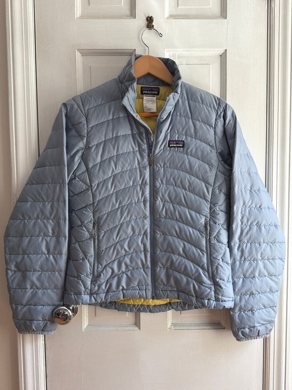 Patagonia Down Sweater Jacket Womens XS Muted Blue Full Zip Goose Down Puffer XS
